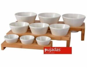 Салатник Pujadas 22220 L 290 мм, B 220 мм, H 35 мм (набор 3шт, с подставкой) артикул 22220