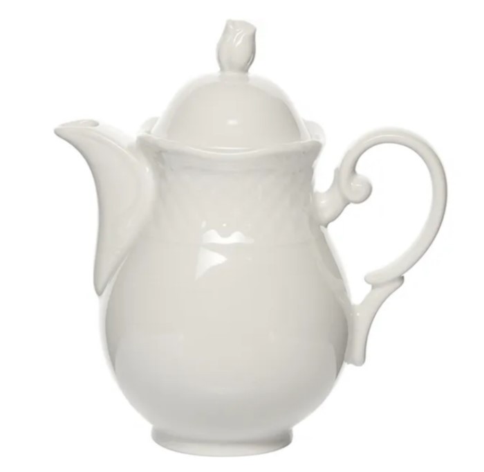 Кофейник Lubiana Afrodyta 1350 мл. D 75 мм. H 240 мм. L 210 мм. артикул 2677-white