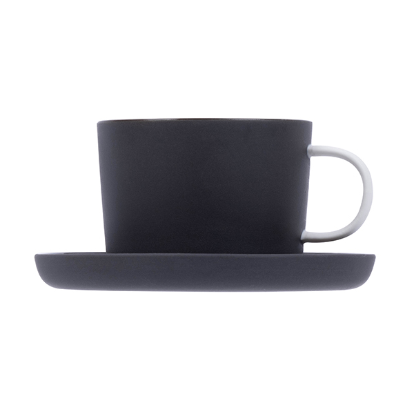 Чашка кофейная Royal Charm Wave 100 мл, D 65/55 мм, H 45 мм, фарфор, черный артикул 3131355 / ZH038-Y214C