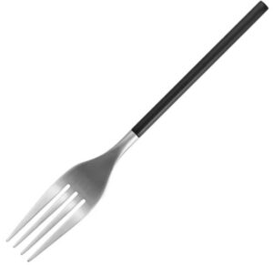 Вилка столовая KunstWerk District Silver Black Matte L 200 мм, B 26 мм артикул D034-2/s/b/matt