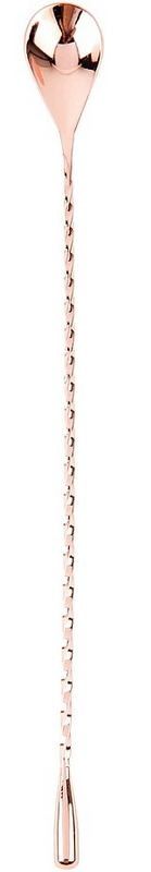 Ложка барменская Barfly Classic M37012CP L 300 мм ручка витая, сталь, медь артикул M37012CP