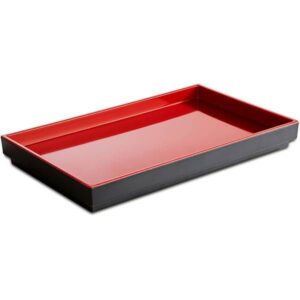 Блюдо прямоугольное APS «Азия Плюс» пластик, красный, чёрный H 30, L 265, B 162 мм артикул 15458