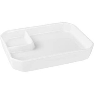 Менажница KunstWerk Paula белая L 190 мм, B 140 мм, H 35 мм артикул A0395