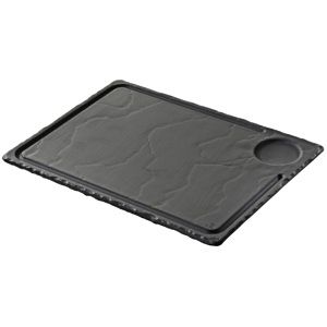 Блюдо для подачи REVOL Базальт 330х240 мм черное матовое артикул 647781