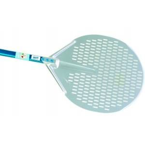 Лопата для пиццы Gi.Metal Azzurra A-41F/150 D 410 мм, L 1960 мм, перфорированная, ручка 1500 мм