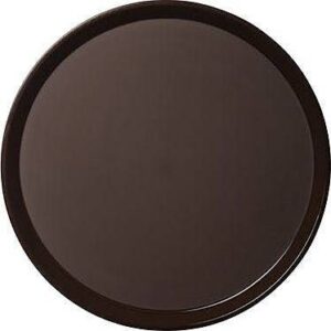 Поднос прорезиненный Cambro Polytread PT1600 167 D 405 мм, H 20 мм коричневый артикул PT1600 167
