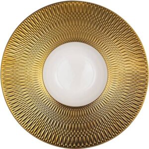 Тарелка Le CoQ Anemone Gold D 240 мм. H 60 мм артикул LDER034OR006240