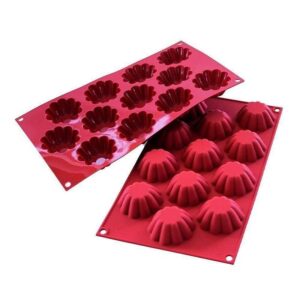 Форма силиконовая (коврик) P.L. Proff Cuisine Бриош D-068 L 300 мм, B 175 мм, H 22 мм, 12 ячеек артикул D-068