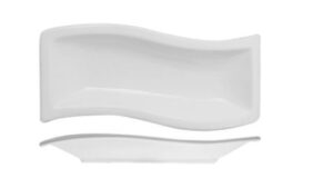 Блюдо KunstWerk Paula белое L 260 мм, B 100 мм, H 25 мм артикул A5881