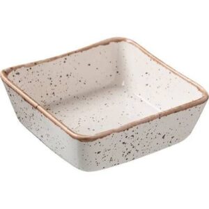 Салатник Борисовская Керамика «Пунто Бьянко»; 0,6л; H55, L150, B150мм, фарфор; белый, черный артикул ФРФ88804351