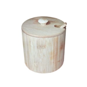 Сахарница бамбуковая с ложкой Kitchen Muse KM-BSJ-9 артикул KM-BSJ-9
