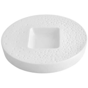 Тарелка Vista Alegre глубокая Минерал D 23,7см, с квадратной выемкой; фарфор; белый артикул 21123217