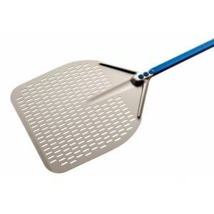 Лопата для пиццы Gi.Metal Azzurra A-32RF/120 330х330 мм, L 1560 мм, перфорированная, ручка 1200 мм