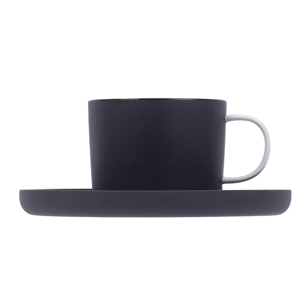 Чашка кофейная Royal Charm Wave 140 мл, D 70/60 мм, H 57 мм, фарфор, черный артикул 3131356 / ZH037-Y214С