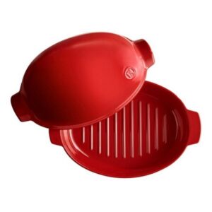 Форма для запекания Emile Henry 9000 мл, L 415 мм, B 275 мм, с крышкой красная артикул 348444