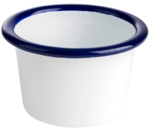 Соусник APS Enamel белый, синий, 80 мл, H 45 мм артикул 40645