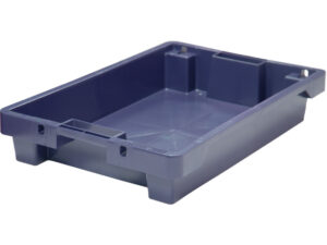 Ящик для мяса Noname 600х400х100 мм, конусный, сплошной, синий артикул 75262