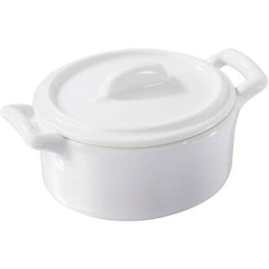 Блюдо для запекания REVOL Бель Кузин 250 мл, d65 мм, h70 мм, 110х100 мм фарфоровое с крышкой артикул 614824