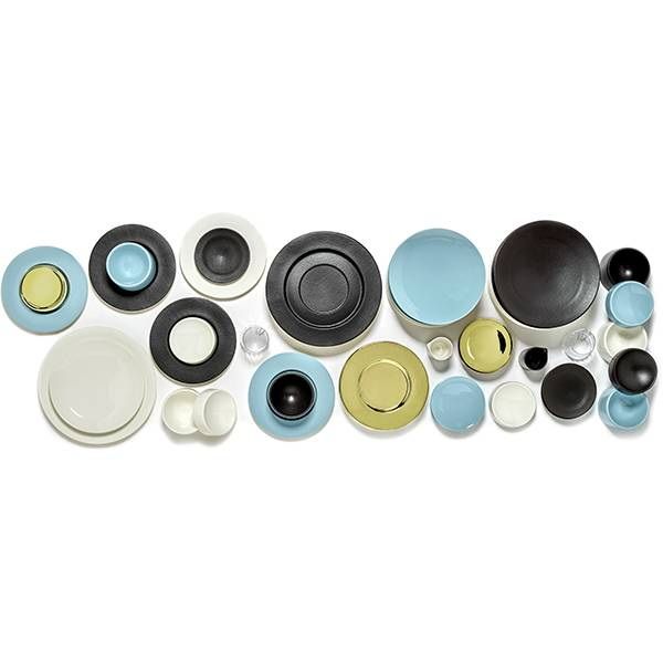 Тарелка Serax S.Pellegrino D240 мм, H33 мм глубокая голубая, фарфор артикул B2217110