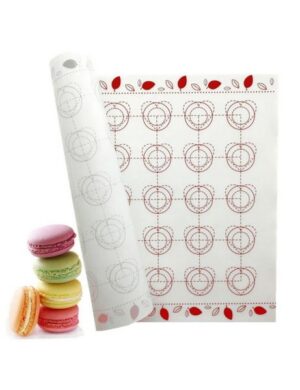 Коврик для выпечки 1Dream белый, красный L 400 мм, B 300 мм, H 1 мм (тефлон, силикон) артикул 1D4030TM