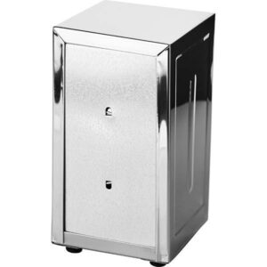 Диспенсер для столовых салфеток WAS; H 18, L 15, B 12см, сталь нерж.; металлич. артикул 1450002