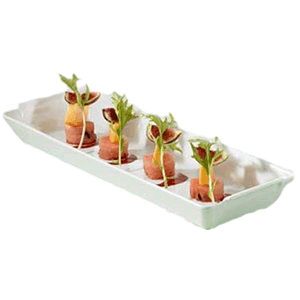 Блюдо REVOL Бомбей h42 мм, 403х150 мм глубокое белое артикул 619573