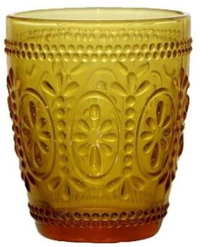Стакан для воды и сока MACO Flower5O янтарный 250 мл, H 100 мм артикул 366740