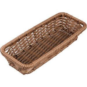 Корзина плетеная ProHotel 9015F/E02 290х120х50 мм, полиротанг, коричневый артикул 4081282