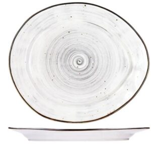 Тарелка KunstWerk Pastoral серая L 270 мм, B 230 мм, H 27 мм артикул P5226127-SH116