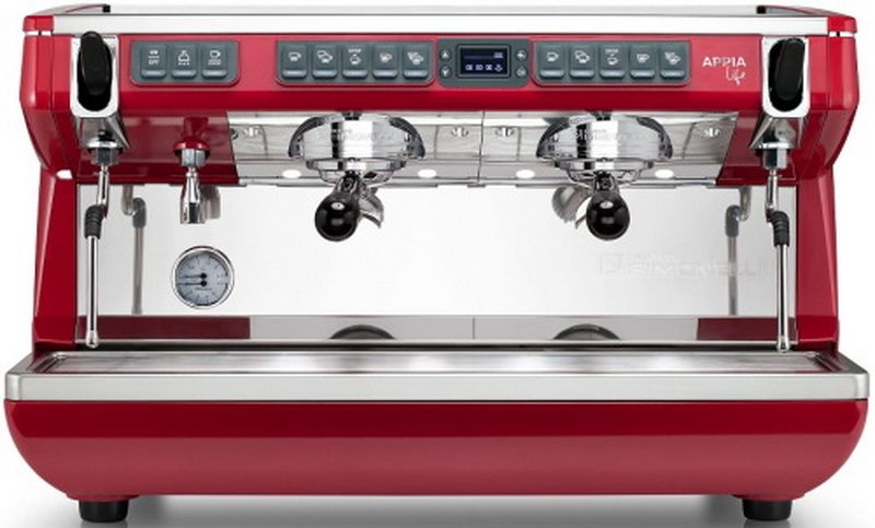 Кофемашина рожковая автоматическая Nuova Simonelli Appia LIFE 2gr Timer 220V red+high groups+economizer