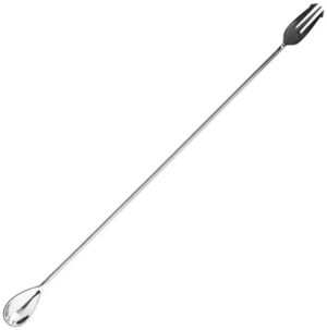 Ложка барная ProHotel Пробар BRS17TF L 430 мм, B 25 мм с вилочкой, серебристый артикул 2050159