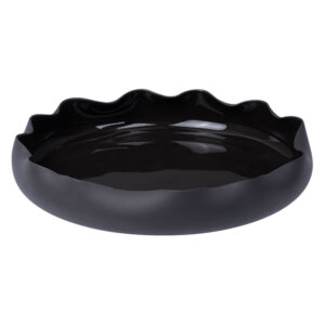 Салатник Royal Charm Wave 550 мл, D 190 мм, H 35 мм, фарфор, черный артикул 3035388 / ZH431-Y152