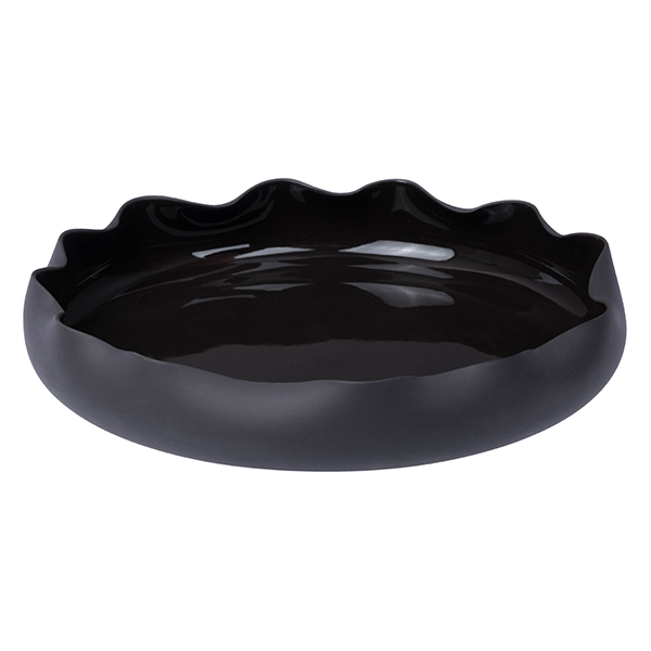 Салатник Royal Charm Wave 550 мл, D 190 мм, H 35 мм, фарфор, черный артикул 3035388 / ZH431-Y152