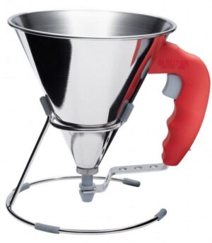 Воронка-дозатор De Buyer Kwik 800 мл, L 185 мм, B 150 мм, H 155 мм, D 120 мм (красная ручка) артикул 3353.40