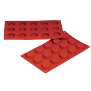 Форма силиконовая (коврик) P.L. Proff Cuisine Тарталетка D-013 L 300 мм, B 175 мм, H 10 мм, 15 ячеек артикул D-013