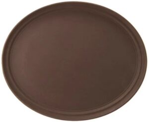 Поднос прорезиненный ProHotel 2900ct/gf/brown 735х600 мм, овальный, фибергласс, коричневый артикул 4080628