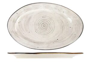 Блюдо KunstWerk Pastoral серое L 325 мм, B 205 мм, H 23 мм артикул P5226233-SH116