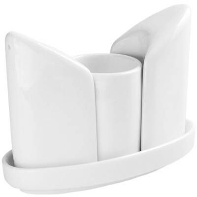 Набор для специй KunstWerk Paula белый L 120 мм, B 35 мм, H 85 мм артикул A0174