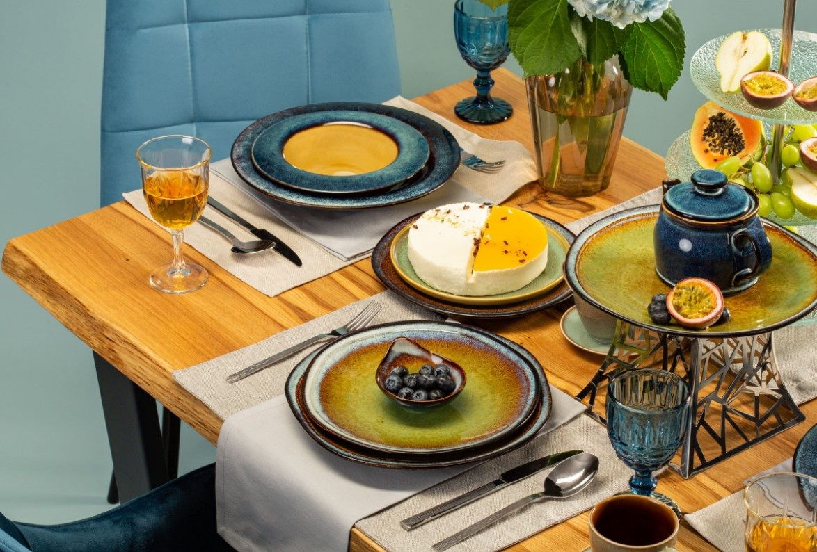 Чайная пара Corone Verde сине-зеленая 290 мл артикул фк0728