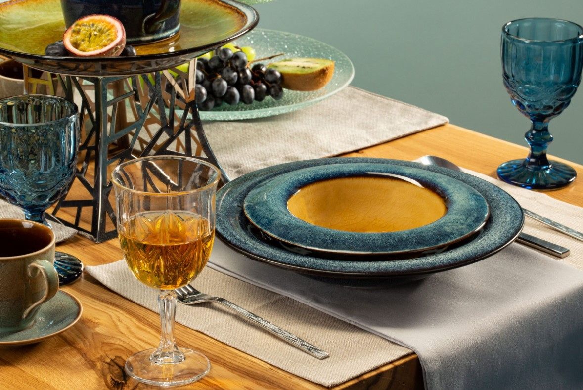 Чайная пара Corone Verde сине-зеленая 290 мл артикул фк0728