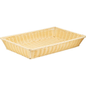 Корзина плетеная ProHotel 3065/A-01 530х325х85 мм, полиротанг, бежевый артикул 4080380