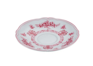 Блюдце Le CoQ Neos Anthiros D 120 мм, H 20 мм, белый, розовый артикул LNAN032PO152120