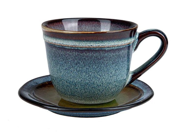 Чайная пара Corone Verde сине-зеленая 290 мл артикул фк0728