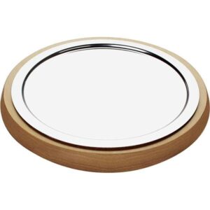 Поднос на подставке APS с охлаждающим элементом, дерево, металлич., св. дерево, D 48, H 6 см артикул 11542