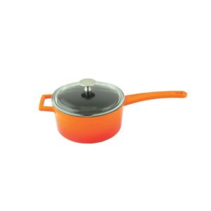 Сотейник LAVA 1,35 л, d160 мм чугун крышка стеклянная цвет оранжевый артикул LV Y SOS 16 K3 O