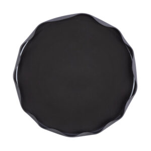 Тарелка Royal Charm Wave D 210 мм, H 15 мм, с бортом, фарфор, черный артикул 3015738 / ZH429-Y152/B