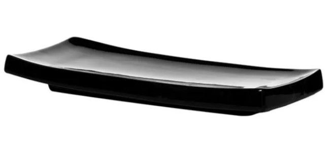 Блюдо для суши KunstWerk Paula черное L 210 мм, B 95 мм, H 20 мм артикул A2525W13