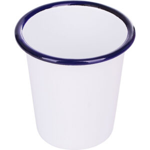 Стакан ProHotel 201R 300 мл, D 90 мм, H 90 мм, эмалиров.сталь, белый/синий артикул 3141602