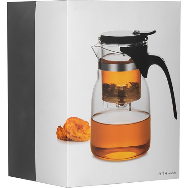 Чайник заварочный ProHotel Гунфу A-14 900 мл, D 105 мм, H 185 мм, с фильтром, термост.стекло артикул 3150827