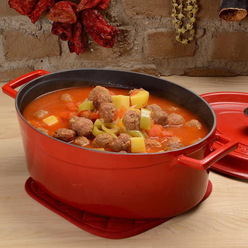 Кастрюля LAVA TRENDY SERIES 3,91 л, L 340 мм, B 210 мм, H 120 мм красная артикул LV O TC 27 K2 R